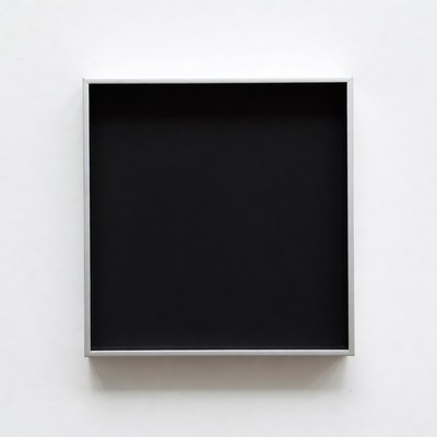 Black Square in Silver Frame