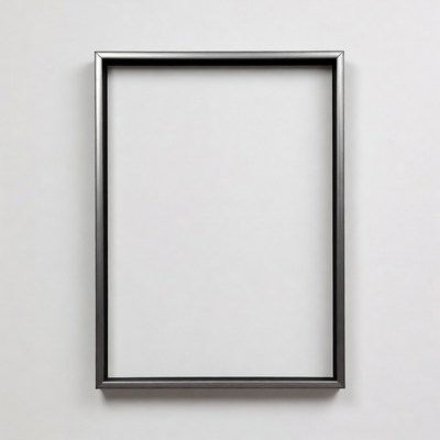 Empty Black Picture Frame