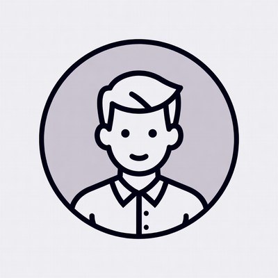 Smiling man in shirt icon
