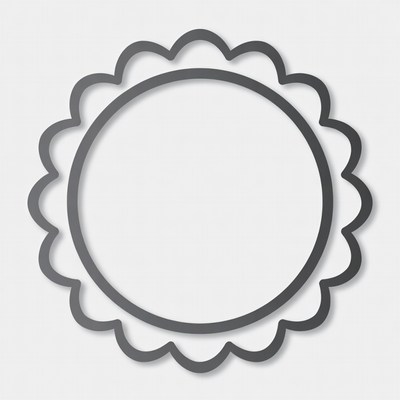 Scalloped Circle Outline Clipart
