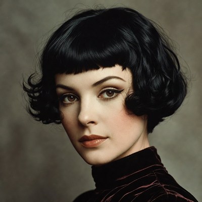 Woman with vintage bob haircut
