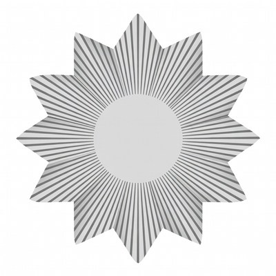 Gray Radiating Star Clipart