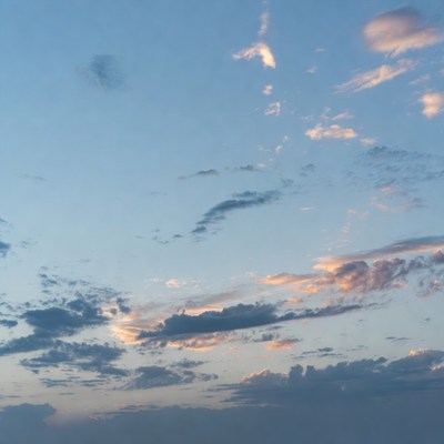 Cloudy Blue Sky Sunset