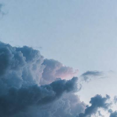 Dramatic Cumulus Clouds in Blue Sky