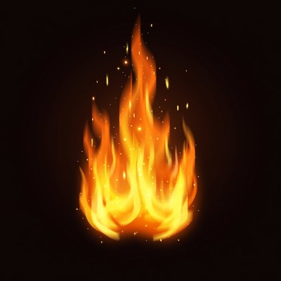 Burning Flame Illustration