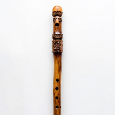 Carved Wooden Ney Flute