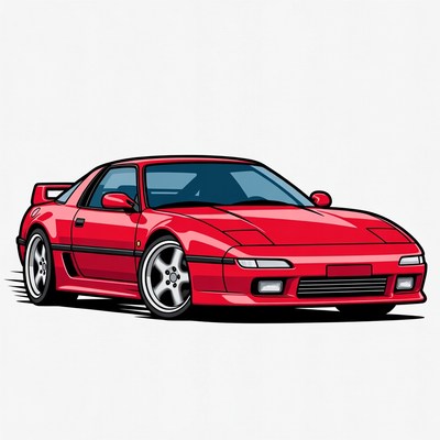 Red Sports Car Illustration