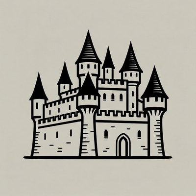 Medieval Castle Illustration