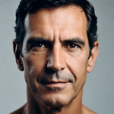 Handsome man close-up portrait