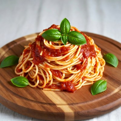 Spaghetti with tomato sauce