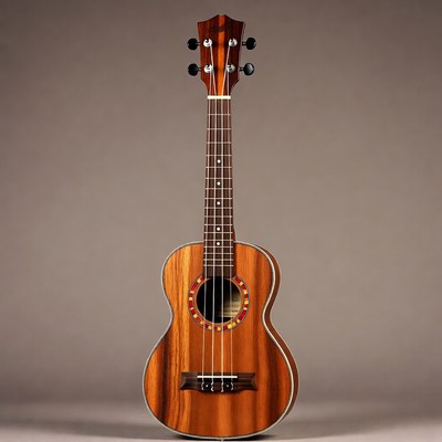 Wooden Ukulele with Colorful Soundhole