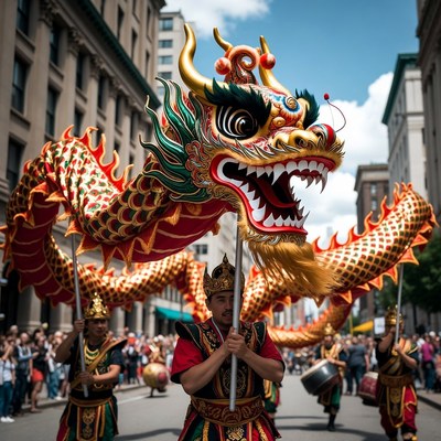 Chinese Dragon Dance Parade