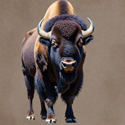 Majestic American Bison Standing