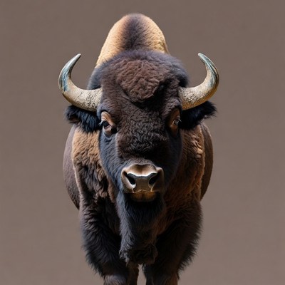 Close-up of American Bison Head