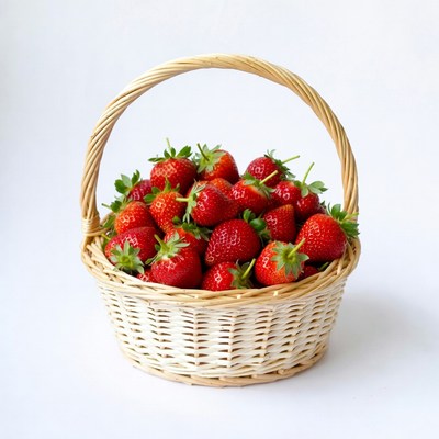 Basket of Fresh Strawberries