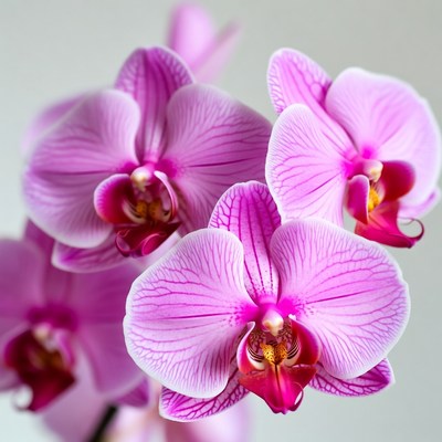 Pink Phalaenopsis Orchids Blooming