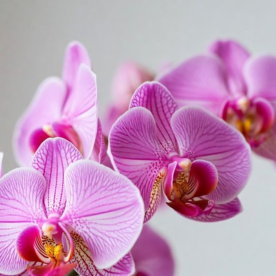 Pink Phalaenopsis Orchids Closeup