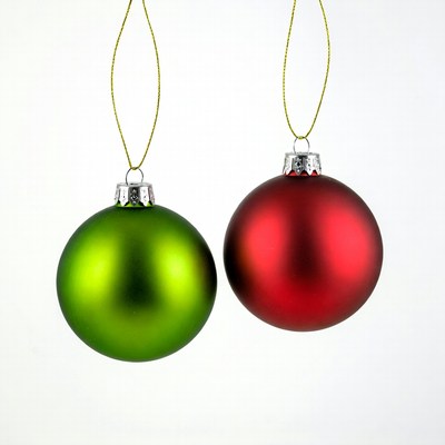 Green and Red Christmas Ornaments