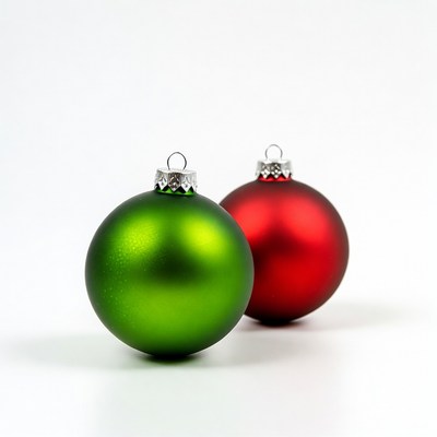 Green and Red Christmas Ornaments