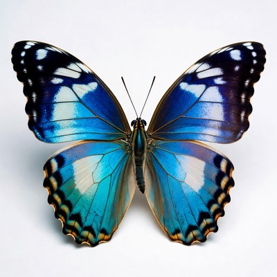 Blue Morpho Butterfly Wings Spread