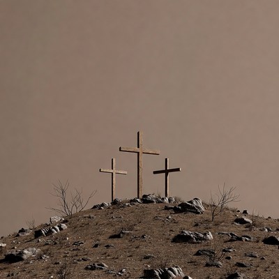 Three Crosses on Hilltop
