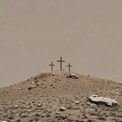 Three Crosses on Desert Hill