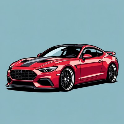 Red Sports Car Illustration