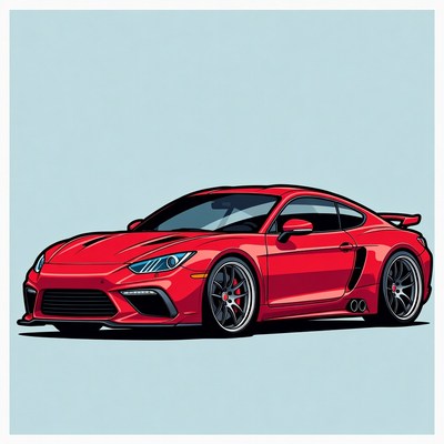 Red Sports Car Illustration