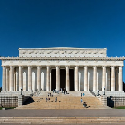 Lincoln Memorial with Tourists