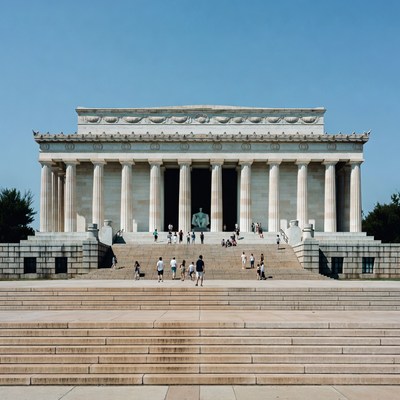 Lincoln Memorial with Tourists