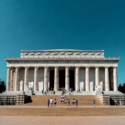 Lincoln Memorial with Tourists