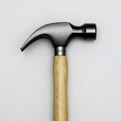 Claw hammer on white background