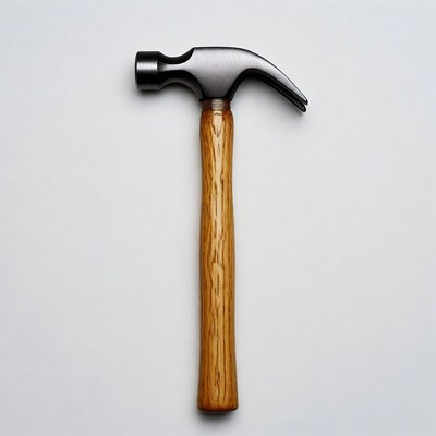 Claw Hammer on White Background