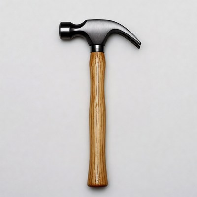 Claw Hammer on White Background