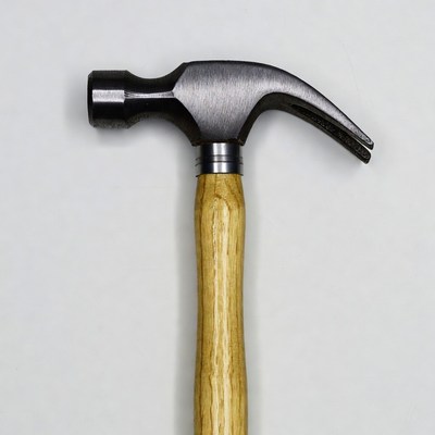 Claw Hammer on White Background