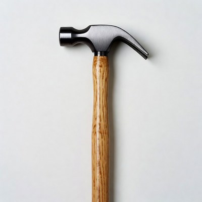 Claw hammer on white background