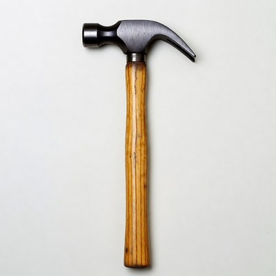 Claw Hammer on White Background