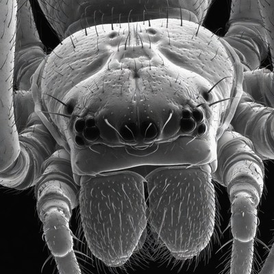 Close-up spider face macro