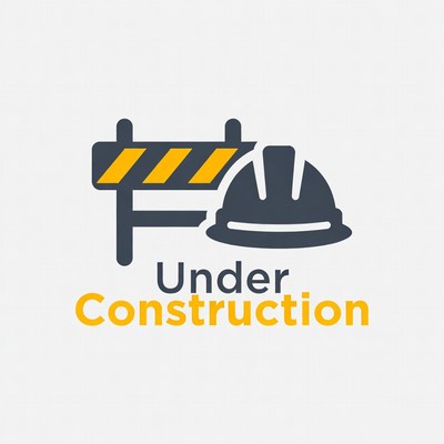 Under Construction Icon with Hard Hat