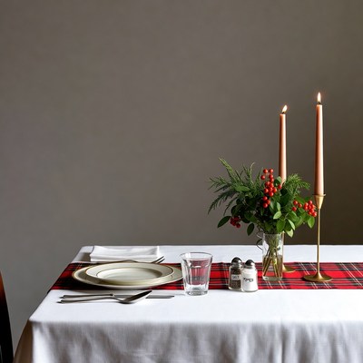Christmas Dinner Table Setting