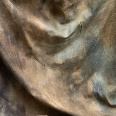 Wrinkled Brown Fabric Draped