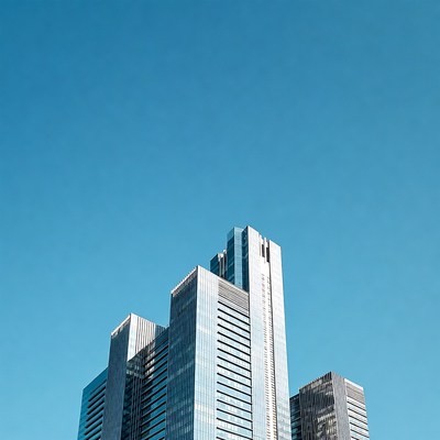 Modern Skyscrapers Against Blue Sky