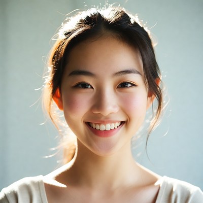 Smiling Asian woman close-up