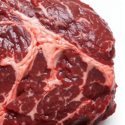 Raw Marbled Beef Steak