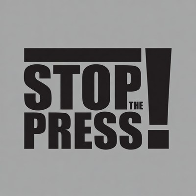 Stop the Press Exclamation Graphic