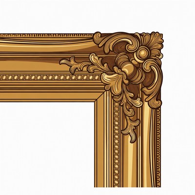 Ornate Gold Picture Frame Corner