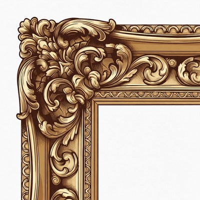 Ornate Golden Picture Frame
