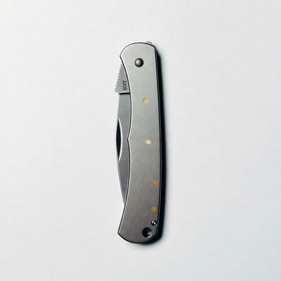 Silver Folding Knife with Lock