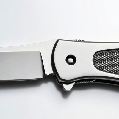 Open Folding Pocket Knife