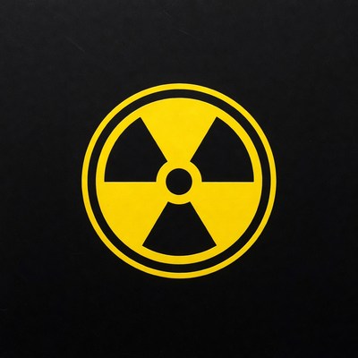 Yellow Radiation Warning Symbol